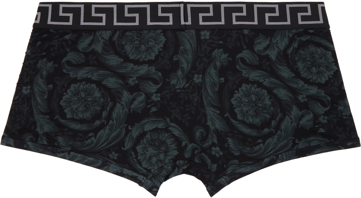 Versace Black & Gray Barocco Boxer Briefs Versace