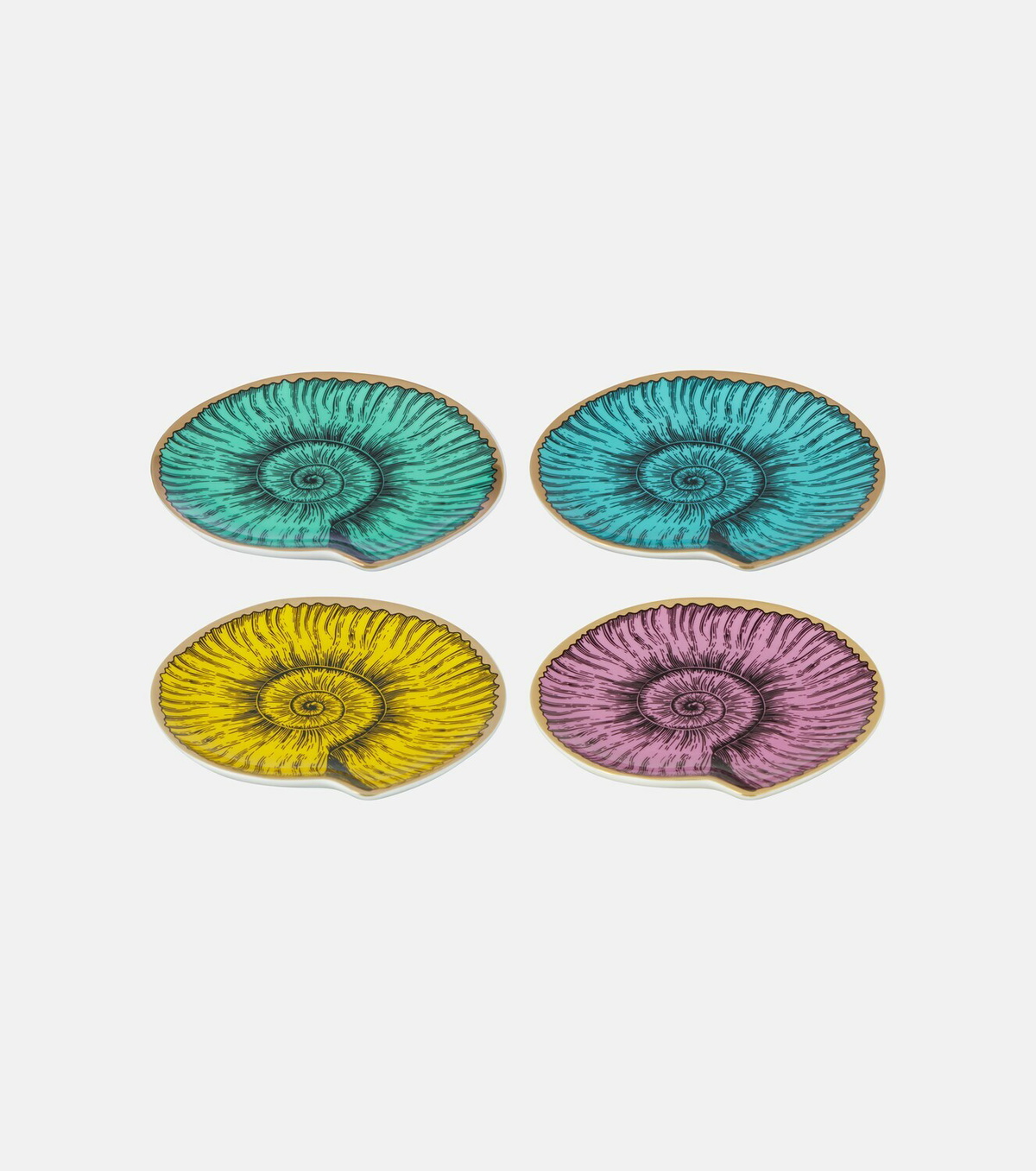 Jonathan Adler Sirena set of 4 porcelain coasters
