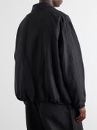 ssstein - Linen and Silk-Blend Satin Blouson Jacket - Black