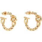 Ferragamo Twisted Chain Gancini Hoop Earrings