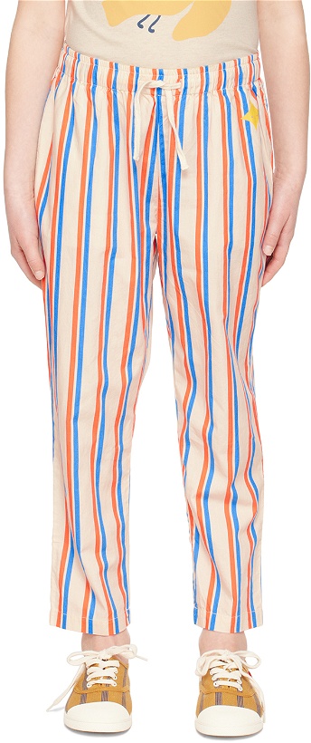 Photo: TINYCOTTONS Kids Beige Retro Lines Trousers