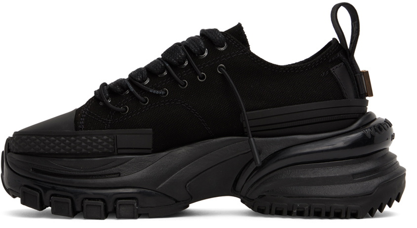 Wooyoungmi Black Double Lace Low-Top Sneakers Wooyoungmi
