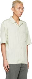 Solid Homme Green Rayon Shirt