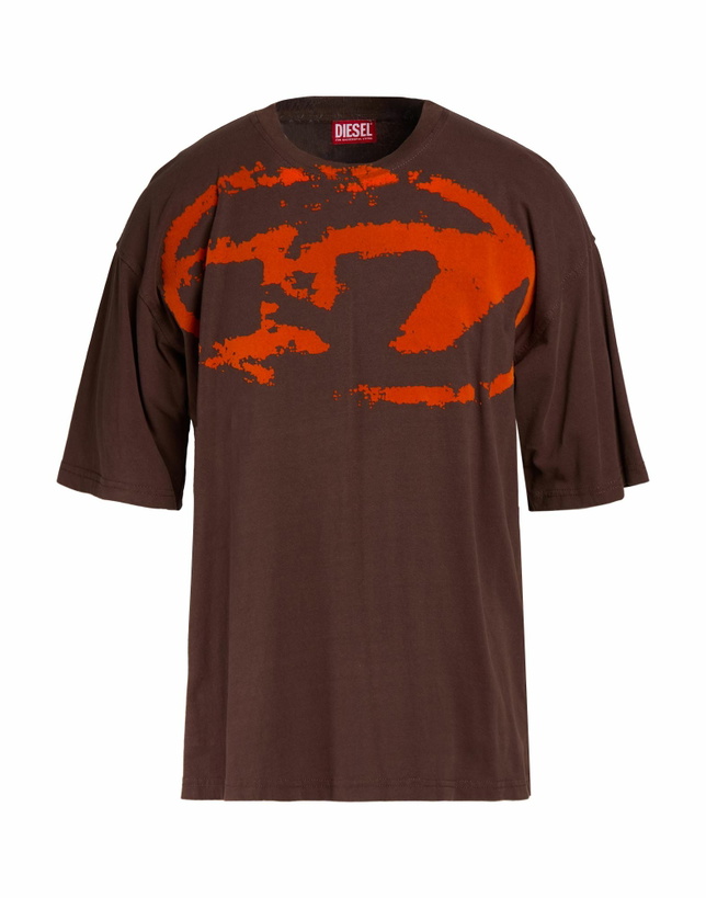 Photo: Diesel Mens T-shirt Chocolate in Brown