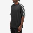 Y-3 Men's 3 Stripe Long sleeve T-shirt in Black/Off White