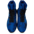 Yohji Yamamoto Blue Graphic High-Top Sneakers