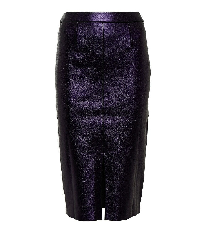 Photo: Stouls Carmen metallic leather midi skirt