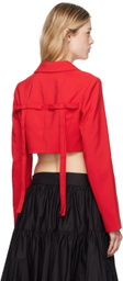 Sandy Liang Red Ennis Jacket