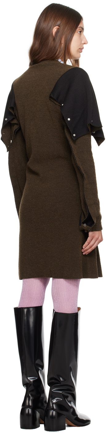 Kiko Kostadinov Brown Horsebow Minidress