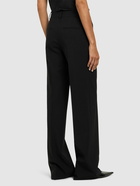 ALBERTA FERRETTI Stretch Wool Straight Pants