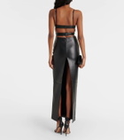 Mônot Leather maxi skirt