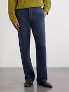 3sixteen - Straight-Leg Linen Trousers - Blue