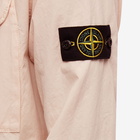 Stone Island Men's Brushed Cotton Canvas Zip Overshirt in Rose