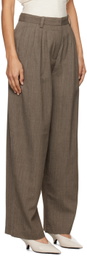 CO Brown Pleated Barrel Trousers