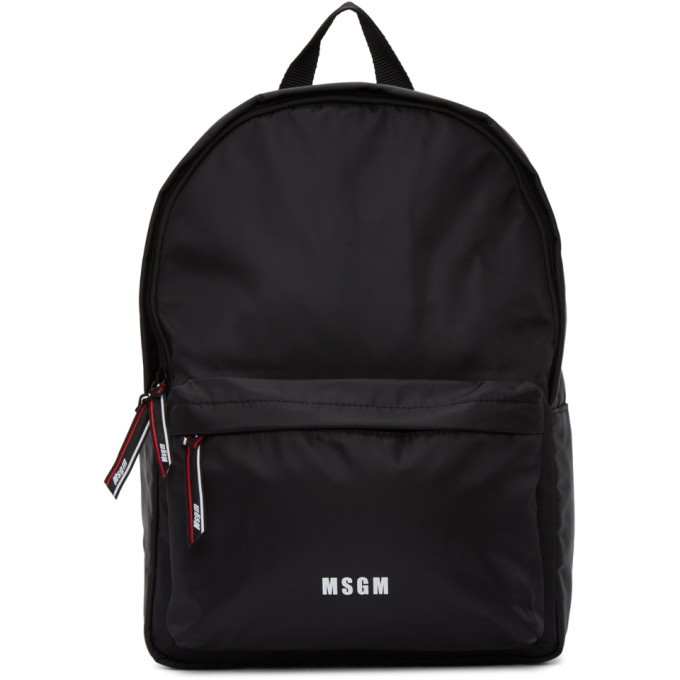 MSGM Black Logo Backpack MSGM