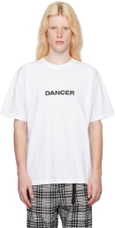 DANCER White Simple T-Shirt