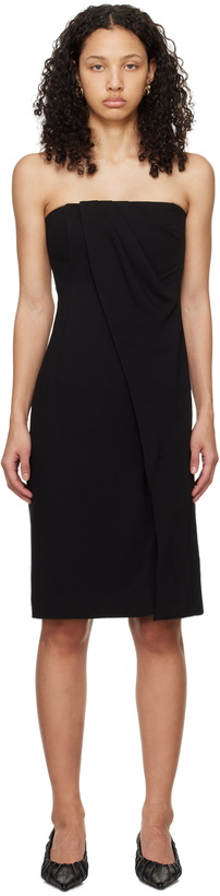 Photo: ANINE BING Black Halle Midi Dress