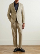 Officine Générale - Nehemiah Garment-Dyed Lyocell, Linen and Cotton-Blend Suit Jacket - Neutrals