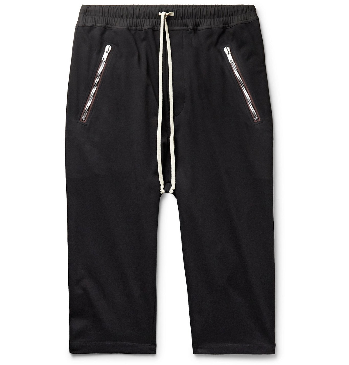 Rick Owens - Tecuatl Cropped Cotton-Jersey Sweatpants - Black Rick