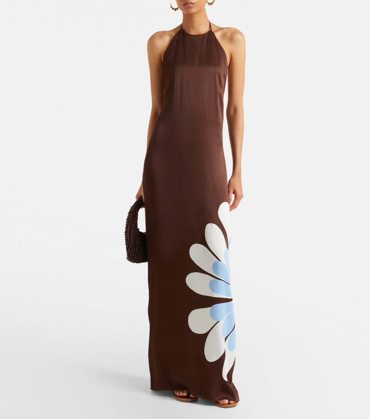 Cala de la Cruz Agnes floral halterneck maxi dress