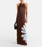 Cala de la Cruz Agnes floral halterneck maxi dress