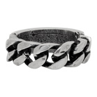 Heron Preston Silver Curb Chain Style Ring