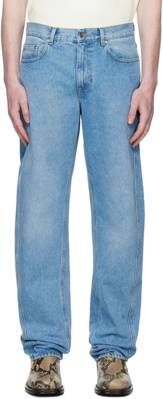 Photo: Mugler Blue Straight Denim Jeans