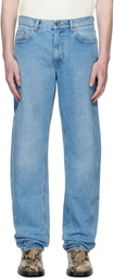 Mugler Blue Straight Denim Jeans