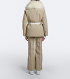 Yves Salomon Belted shearling-trimmed ski jacket