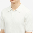 Wax London Men's Naples Knit Polo Shirt in Ecru