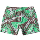 Valentino Men's Bandana Swim Short in St. Archive Manifesto Bandana Verde