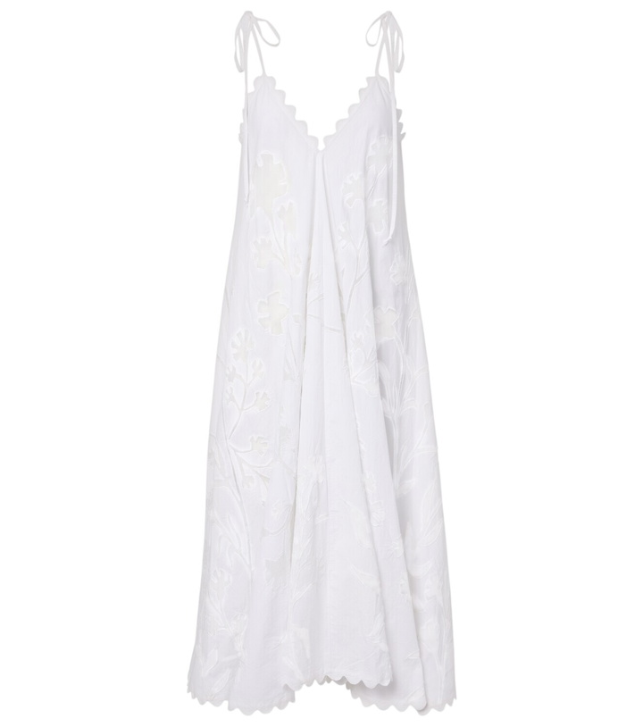 Photo: Juliet Dunn Embroidered scalloped cotton midi dress