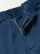 Frescobol Carioca - Bruno Straight-Leg Cotton-Blend Trousers - Blue