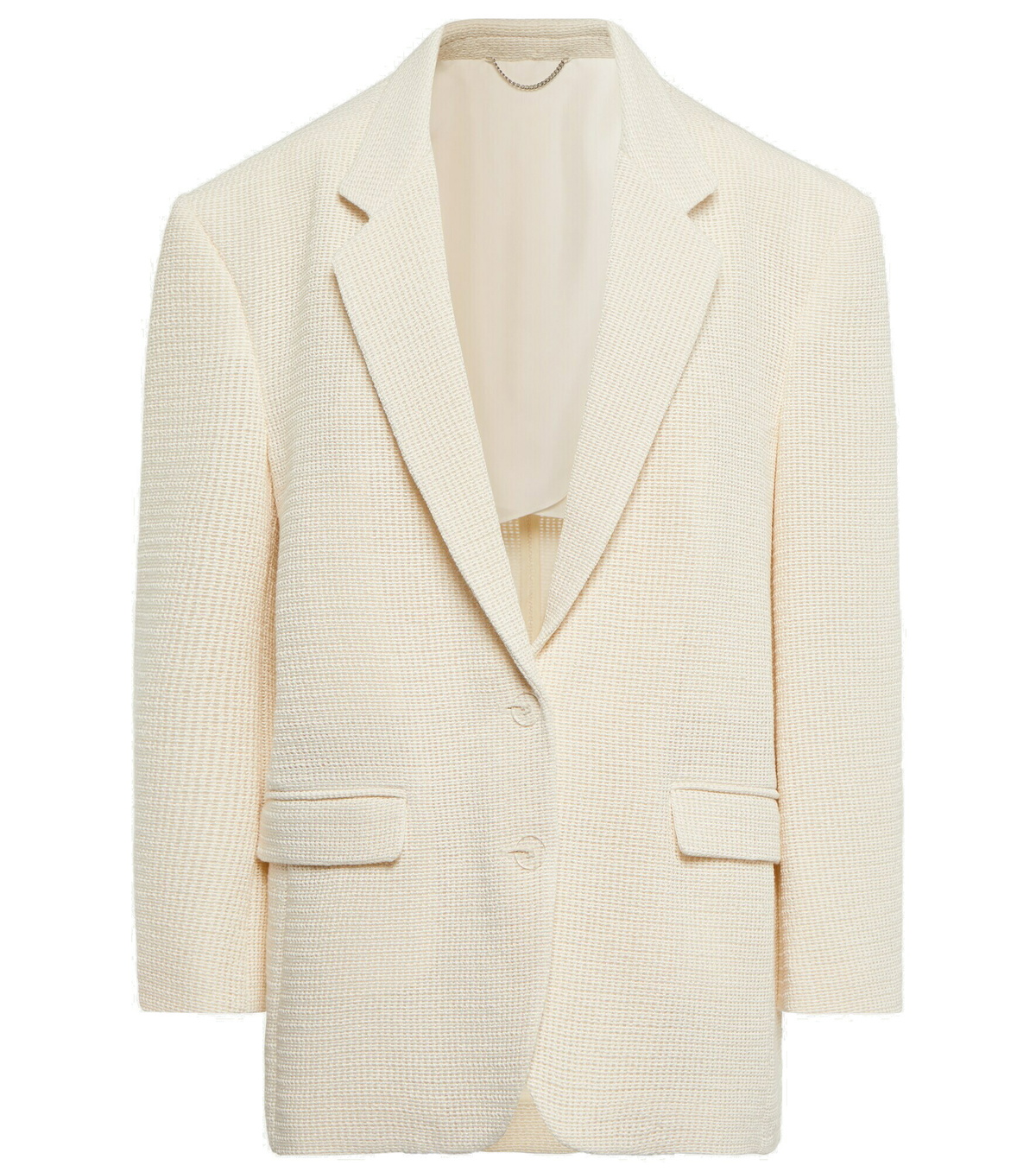Magda Butrym burgundy belted double-breasted blazer
