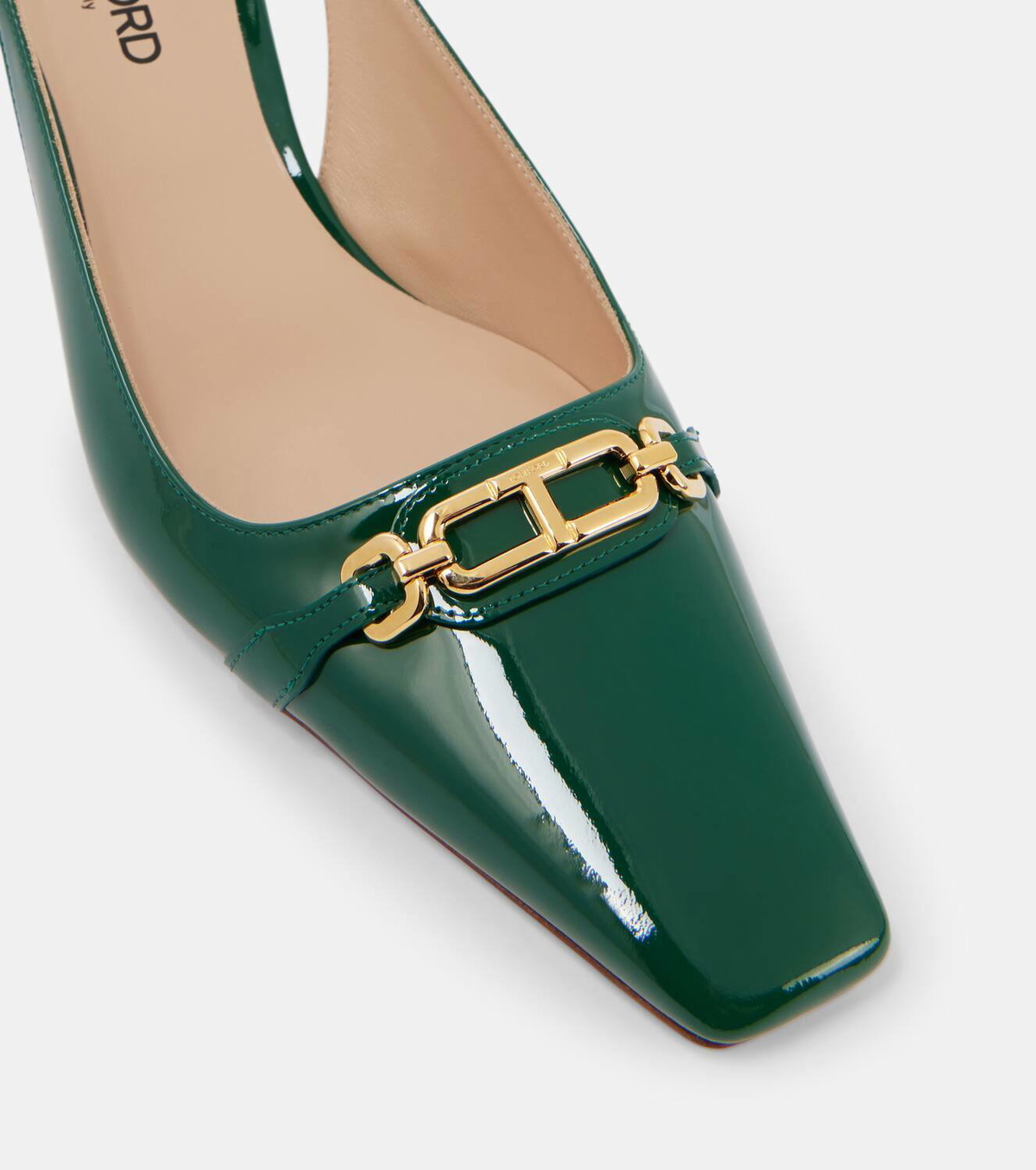 Tom Ford Whitney 55 patent leather slingback pumps