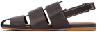 JW Anderson Brown Leather Fisherman Sandals