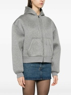 WARDROBE.NYC Grey Zip-Up Hoodie