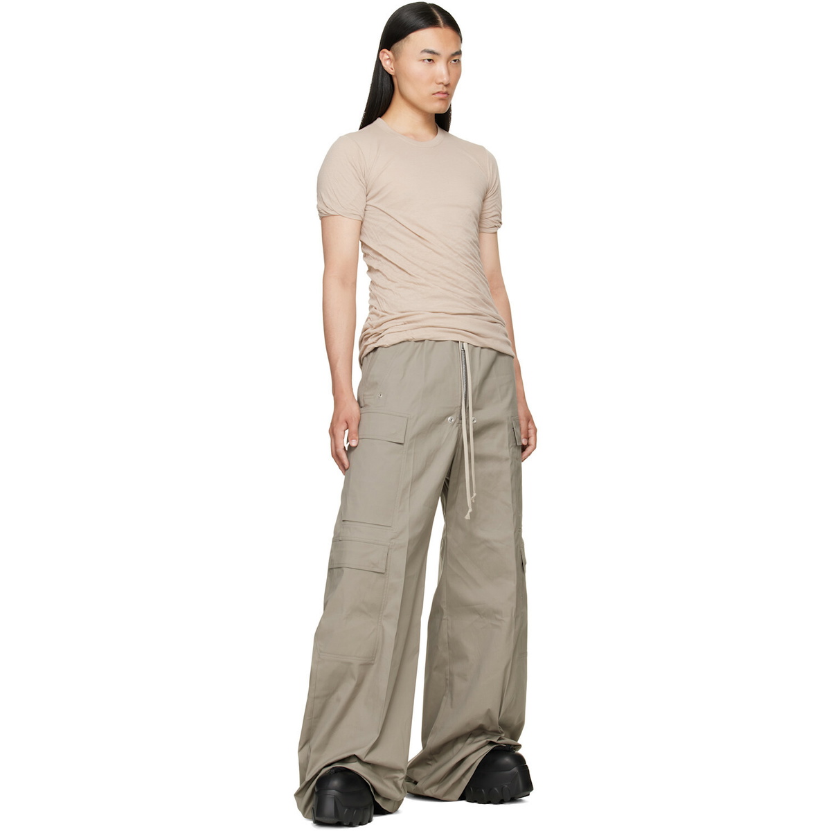 Rick Owens Taupe Tower Double S/S T-shirt