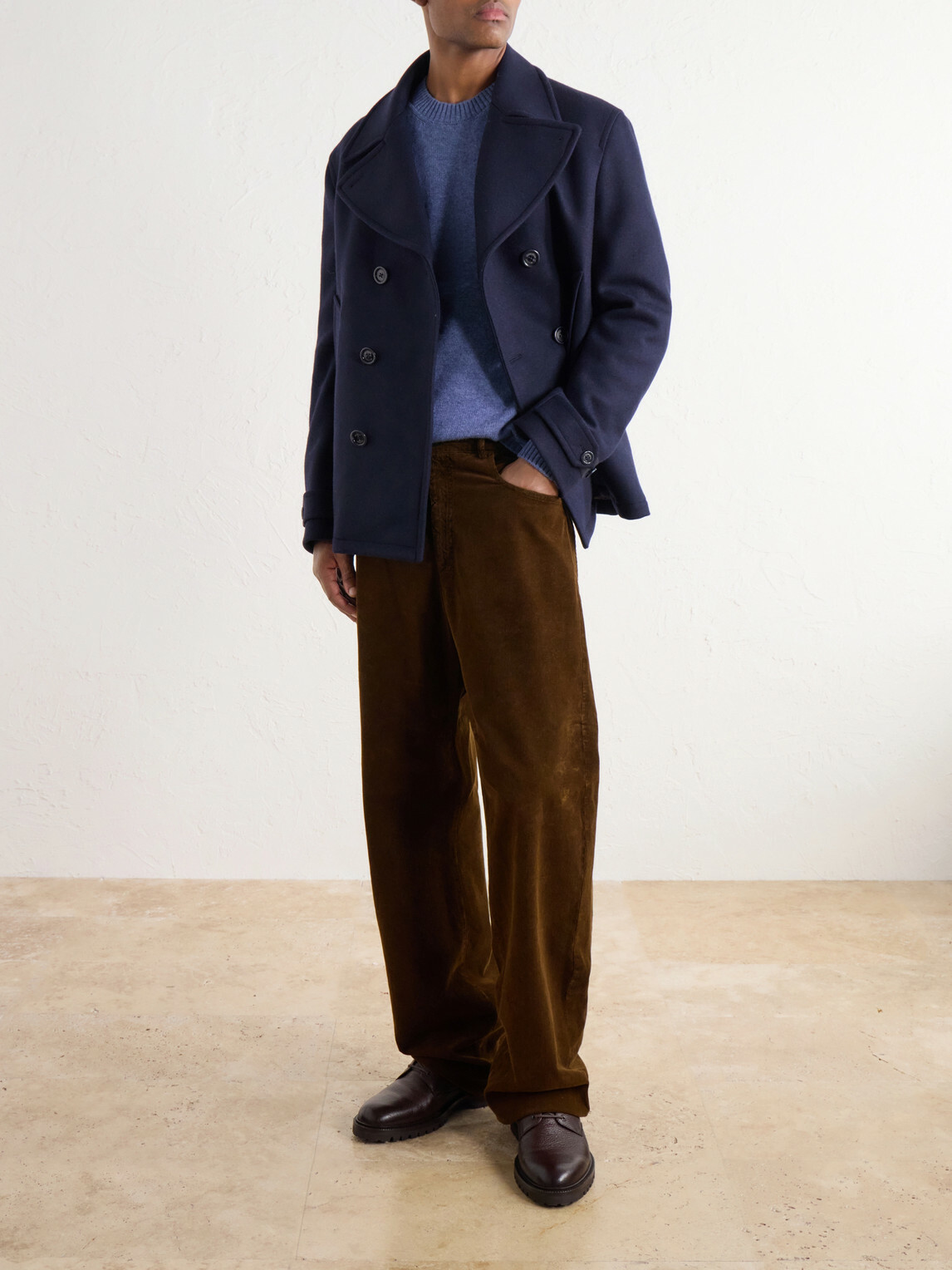 Valstar - Ben Padded Wool-Blend Felt Peacoat - Blue