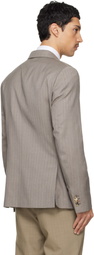 Paul Smith Taupe Striped Blazer