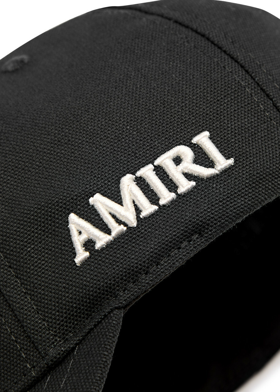 AMIRI MA ロゴキャップ Quad キャンバス ブラック Amiri MA Quad Logo-embroidered Canvas cap - Black - One Size Amiri