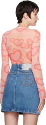 JW Anderson Pink Graphic Top