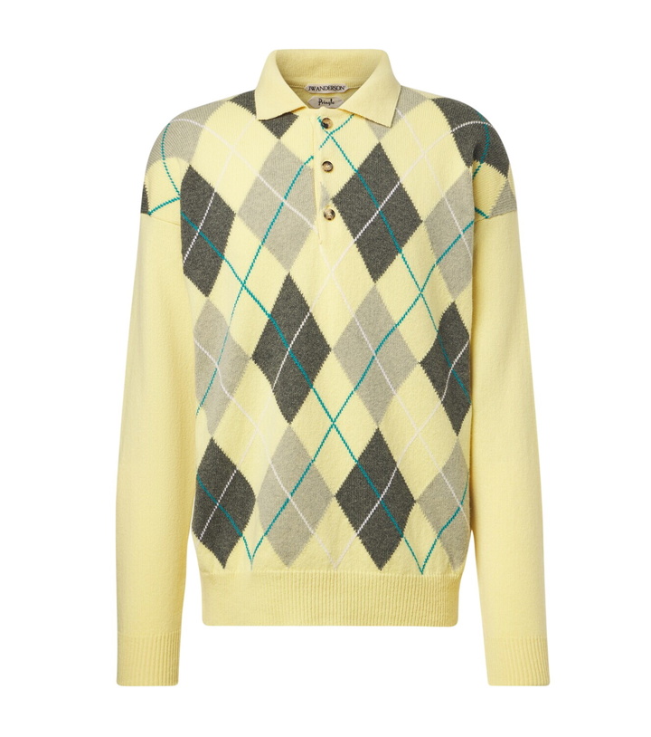 Photo: JW Anderson Argyle wool polo sweater
