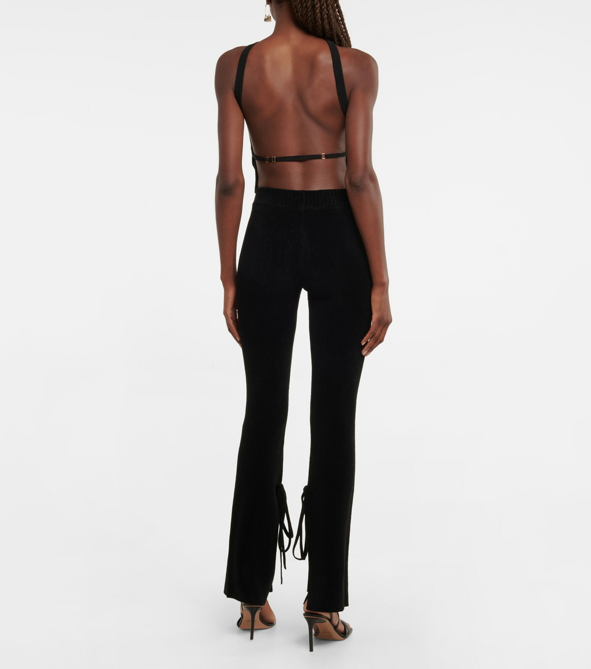 Jacquemus - Chenille ribbed-knit flared pants