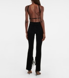 Jacquemus - Chenille ribbed-knit flared pants