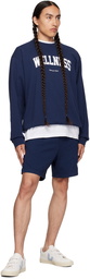 Sporty & Rich Navy 'Wellness' Ivy Shorts