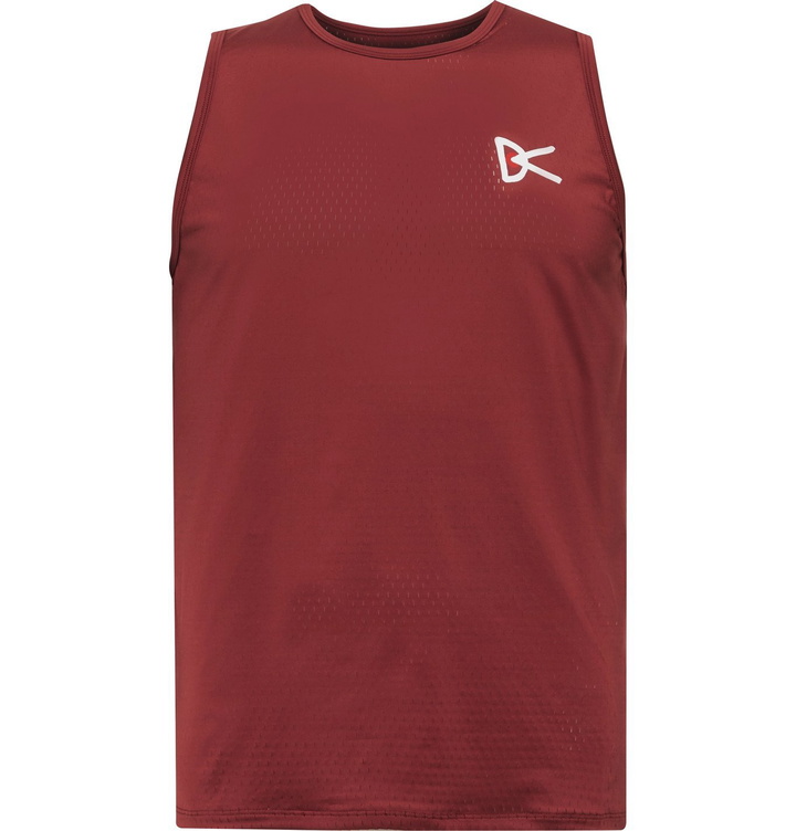 Photo: DISTRICT VISION - Air-Wear Logo-Print Stretch-Mesh Tank Top - Burgundy