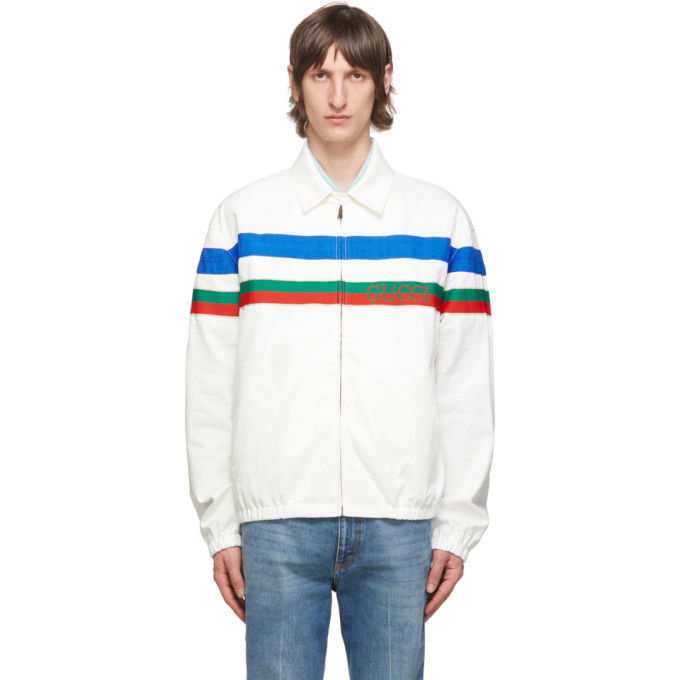 Photo: Gucci White Logo Stripe Jacket