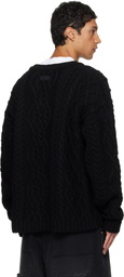 VETEMENTS Black Cable-Knit Sweater