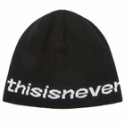 thisisneverthat Men's SP Logo No Cuff Beanie in Black 